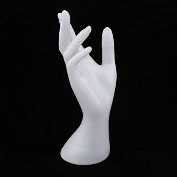 Hand Jewelry Display Holder Female Mannequin Hand Jewelry Bracelet Ring Gloves Display Organizer Stand - White