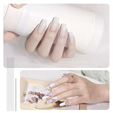 GAOY Poly Gel, 60g Nail Extension Gel, White Builder Gel Nail Enhancement Gel for Beginner & Professional Nail Art Salon DIY at Home