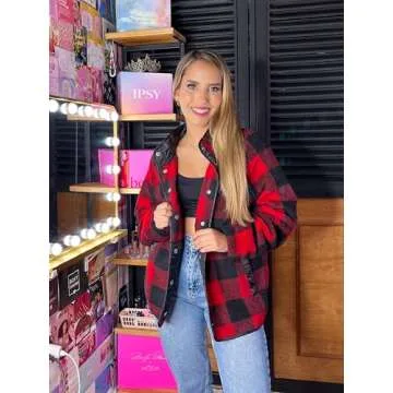 Zeagoo Women's Cozy Fleece Jacket Stylish Aztec Print