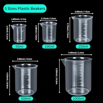 APLANET Graduated Cylinders and Beakers Set for All