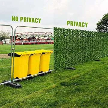 DearHouse Artificial Ivy Privacy Fence Wall Screen, 39.3x236.2inch Artificial Hedges Fence and Faux Ivy Vine Leaf Decoration for Outdoor Garden Decor