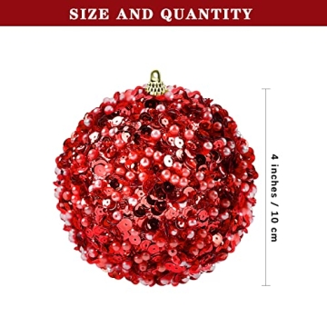 Oversized Sequin Christmas Balls for Festive Decor