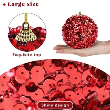 Oversized Sequin Christmas Balls for Festive Decor
