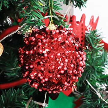 Oversized Sequin Christmas Balls for Festive Decor