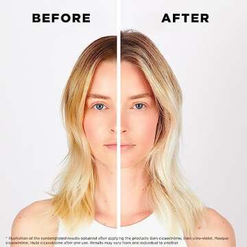 KÉRASTASE Blond Absolute Ultra-Violet Purple Hair Mask for Lightened, Highlighted and Grey Hair, Neutralizes Brassy and Yellow Undertones, Nourishes and Protects with Hyaluronic Acid, 6.8 Fl Oz