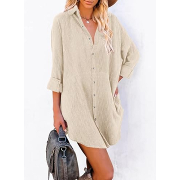Shop Dokotoo Chic Women's Corduroy Tunic Dress Online