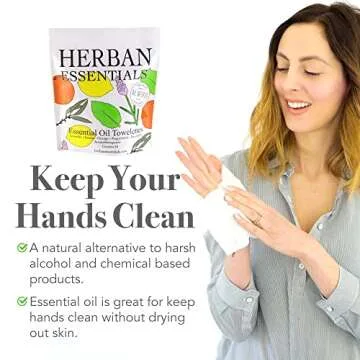 Herban Essentials Travel Body Wipes - Refresh Anytime, Anywhere