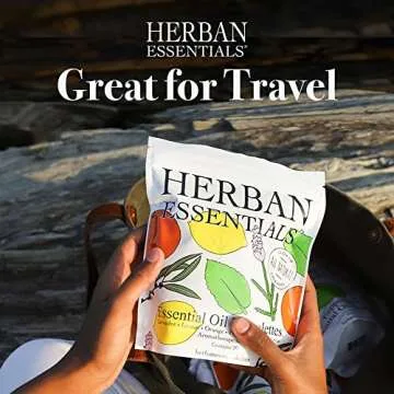 Herban Essentials Travel Body Wipes - Refresh Anytime, Anywhere