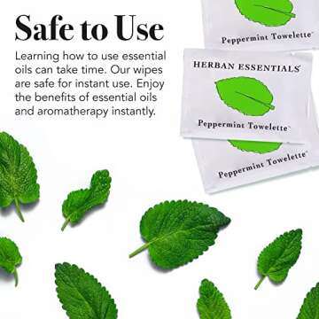 Herban Essentials Travel Body Wipes - Essential Oil Wipes for Hands, Travel Face Wipes - Natural Hand Wipes, Moist Towelettes Individually Wrapped Body Wipes for Adults - Asst. 20 Count