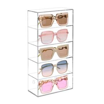 MOOCA Wall Mounted Acrylic Display Case for Sunglasses