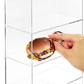 MOOCA Wall Mounted Acrylic Display Case for Sunglasses