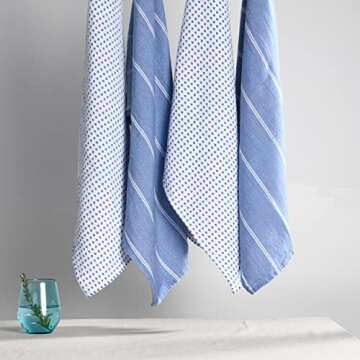 Folkulture Cotton Kitchen Towels Set - 100% Absorbent & Stylish