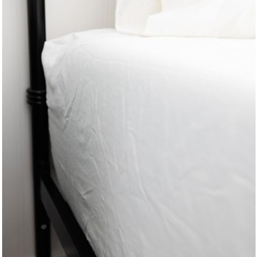 Cozy Prairie Linens Queen Fitted Sheet - Linen Cotton Blend