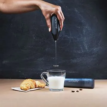 Aerolatte Milk Frother To Go with Travel Storage Case, The Original Steam-Free Frother, Black