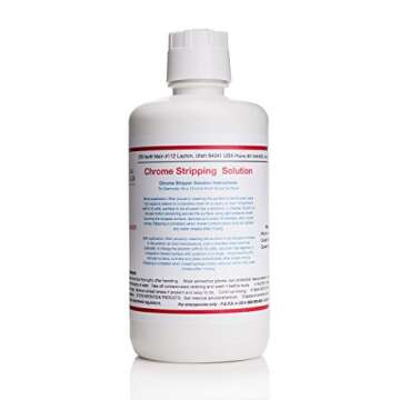 32 oz/1 Liter Chrome Stripping Solution for Effective Metal Preparation