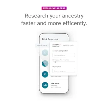 23andMe+ Premium Membership Bundle - DNA Kit with Personal Genetic Insights Including Health + Ancestry Service Plus 1-Year Access to Exclusive Reports (Before You Buy See Important Test Info Below)