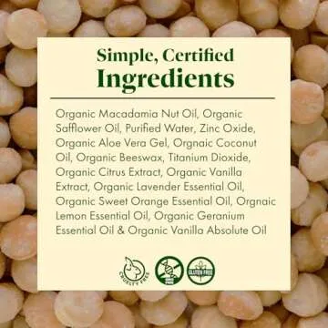 SanRe Organic Skinfood - Vanilla Sensation - Protective Body Moisturizer for All Skin Types - SPF 30 - 4 oz