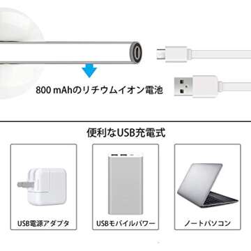 Benature LED Mirror Lights Portable Rechargeable Vanity Light 3 Brightness Touch Control Makeup Light for Bathroom Dressing Room 2 Packs