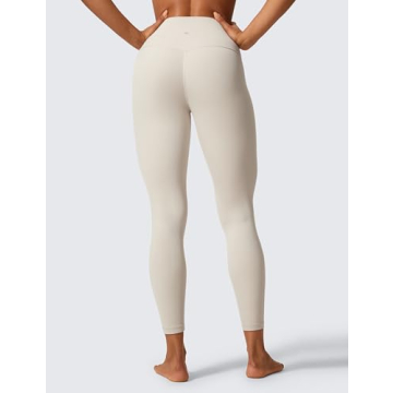CRZ YOGA Womens Butterlift High Waisted Workout Leggings 25" - Pilates Gym Athletic Yoga Pants Buttery Soft Mojave Tan Large