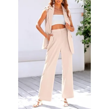 Stylish PRETTYGARDEN 2 Piece Blazer Suit Set for Women