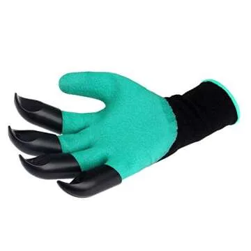 NNBB Garden Gloves with Fingertips Claws Quick– Great for Digging Weeding Seeding Poking -Safe for Rose Pruning Best Gardening Tool Best Gift for Gardeners (Double Claw)