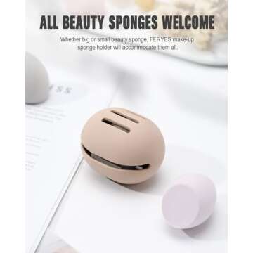 FERYES Makeup Sponge Holder - Eco-Friendly Silicone Case