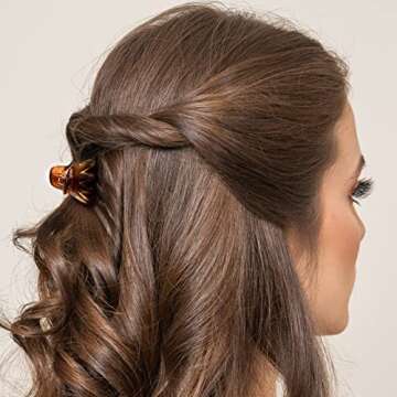 YOHAMA 10 pcs Hair Clips Medium Small 1.57 Inch Octopus Claw Clips 4cm Medium Jaw Clips Durable Strong Grip for Women Girls Thick Hair.