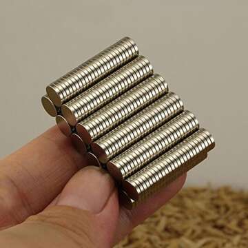 WOBATOY 150 Pieces 6x1mm DIY Personalized Multi-Use for Fridge Door Whiteboard Magnetic Map Magnetic...