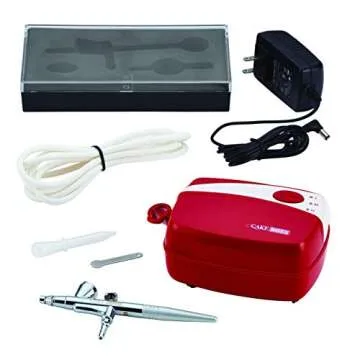 Cake Boss Decorating Tools Air Brush Kit, Teebloom, Red