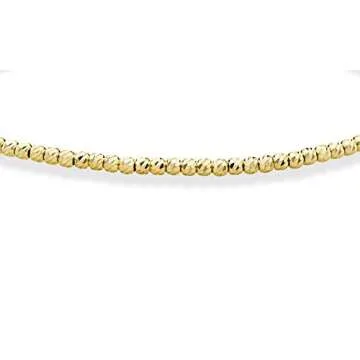 Miabella 925 Silver or 18K Gold Plated Diamond-Cut Bracelet
