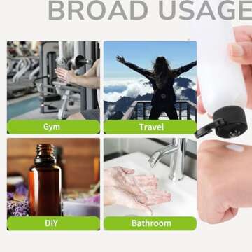 LISAPACK 3.4 oz Travel Bottles for Toiletries, 5pcs Travel Containers for Shampoo Tsa Approved, Plastic Empty Travel Size Bottles (100ml, Clear)