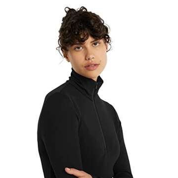 Icebreaker Merino 175 Women's Half Zip Pullover - Black
