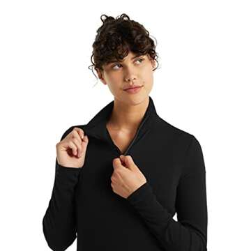 Icebreaker Merino 175 Women's Half Zip Pullover - Black