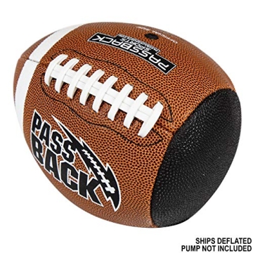Passback Official Composite Football, Ages 14+, High School Training Football, (Ships Deflated)
