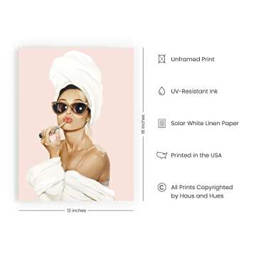 HAUS AND HUES Audrey Hepburn Wall Art Audrey Hepburn Poster Hollywood Wall Art Audrey Hepburn Decor, Fashion Wall Decor, Vintage Posters (12" x 16" UNFRAMED)