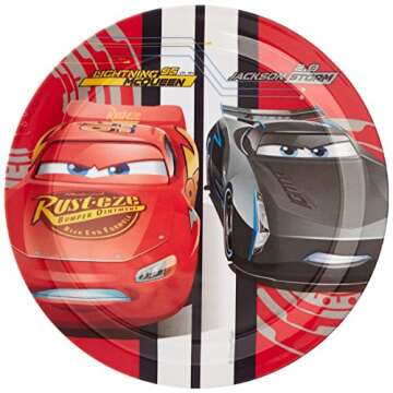 Zak Designs Cars 3 Dinnerware Set: 3-Piece Plate, Bowl & Tumbler