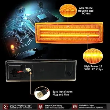 D-Lumina LED Side Marker Lights for Chevy GMC 1982-1994