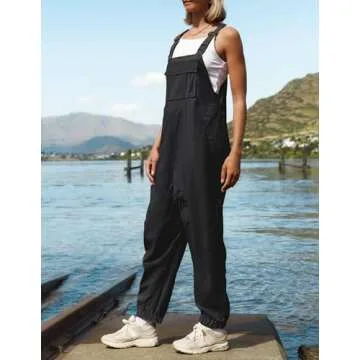 ZESICA Women's Stylish Sleeveless Jumpsuit with Pockets