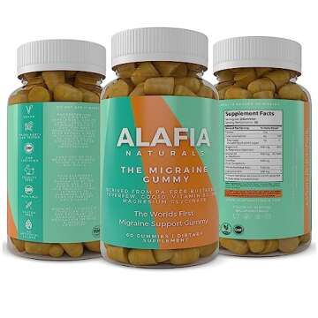 The Migraine Gummy - World's First Migraine & Headache Prevention Gummy for Migraine and Headache Relief - Magnesium Glycinate, Butterbur, Feverfew, CoQ10, Vitamin B2 400mg Riboflavin 400mg 60ct