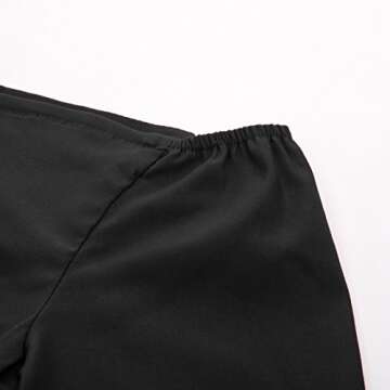 Women's Formal Off Shoulder 3/4 Sleeve Party Picnic Dress Size XL Black CL832-1