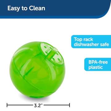 PetSafe Slimcat Feeder Ball - Interactive Game for Your Cat - Fill with Food and Treats - Green