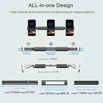 Ailun Triangle Ring Light & Tripod for Creators