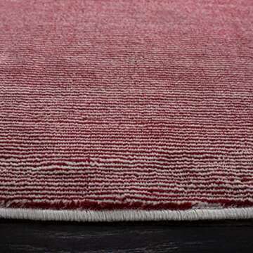 SAFAVIEH Orwell Collection Area Rug - 3' Round, Rust & Yellow, Mid-Century Modern Abstract Design, Non-Shedding & Easy Care, Ideal for High Traffic Areas in Living Room, Bedroom (ORW368P)