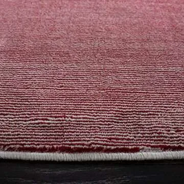 SAFAVIEH Orwell Collection Area Rug - 3' Round, Rust & Yellow, Mid-Century Modern Abstract Design, Non-Shedding & Easy Care, Ideal for High Traffic Areas in Living Room, Bedroom (ORW368P)