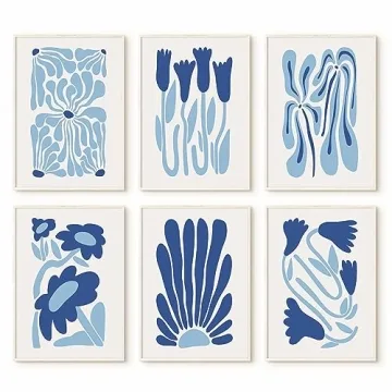 Matisse Flower Wall Art Prints Set of 6 Vibrant Watercolor Decor for Any Room