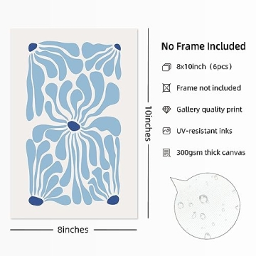 Matisse Flower Wall Art Prints Vibrant Decor Set of 6