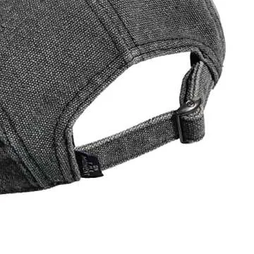 Croogo 5 Panel Hats Flat Brim Vintage Dad Hat Baseball Hats for Men Women 90s Hat Black Hat 5 Panel Umpire Cap,Black-5P02