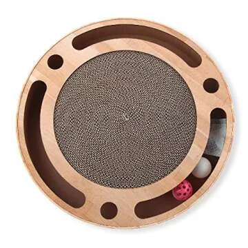 Stylish Interactive Track Ball Cat Scratcher for Play