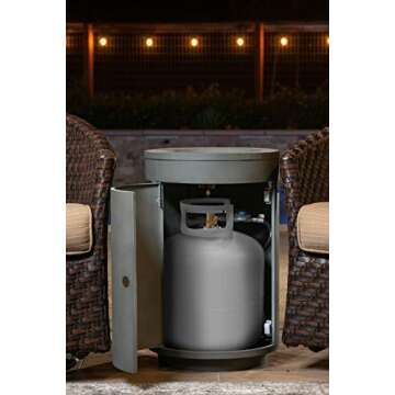 Bond Manufacturing 52095 Acero 16" Round 30,000 BTU Gas Fire Column, Gray