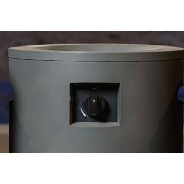 Bond Manufacturing 52095 Acero 16" Round 30,000 BTU Gas Fire Column, Gray